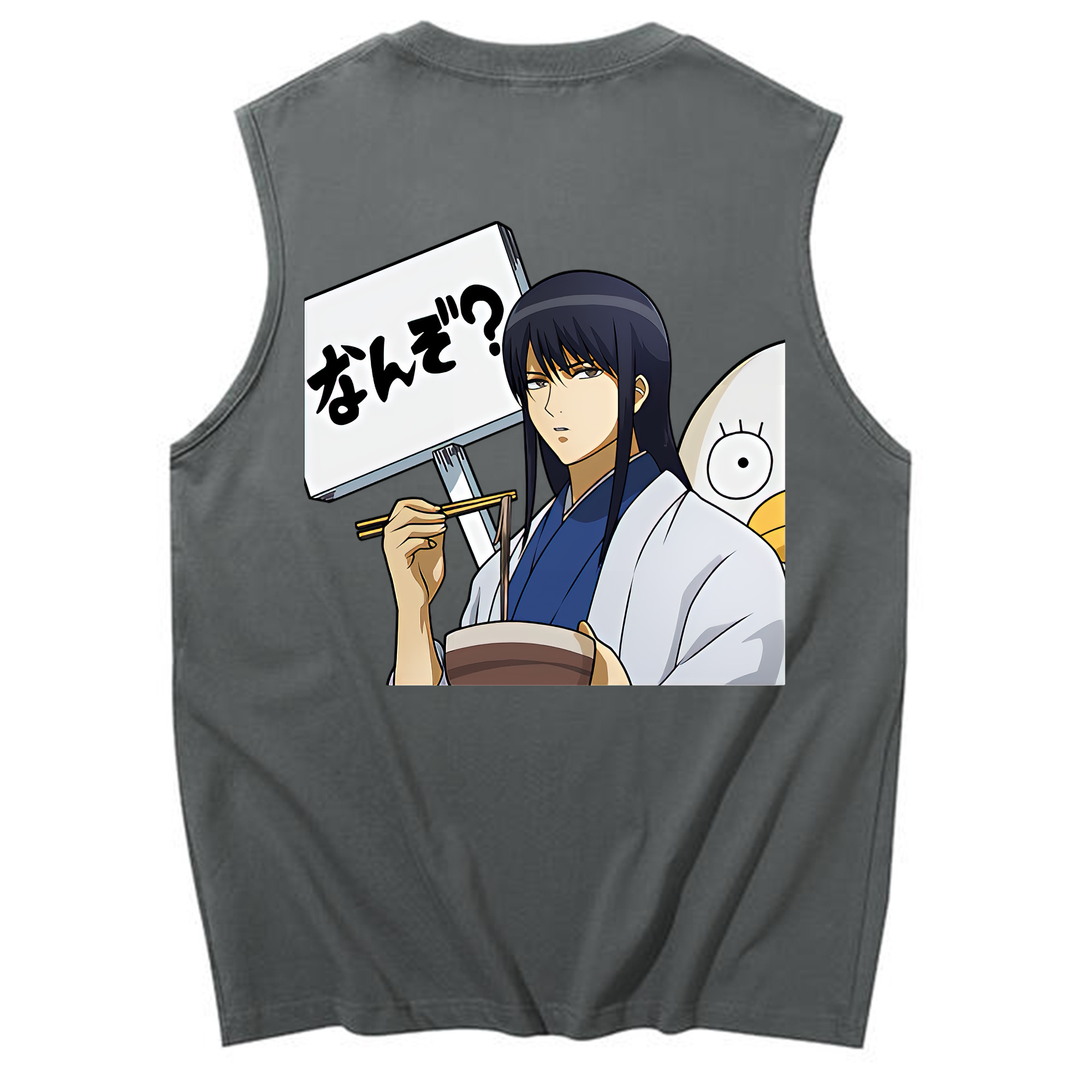（画像用） ぎんたま 坂田銀時（さかたぎんとき） 神楽 志村新八（しむら しんぱち） GINTAMA Sakata Gintoki Kagura Shimura Shinpachi コットン100％タンクトップ（背面プリント）
